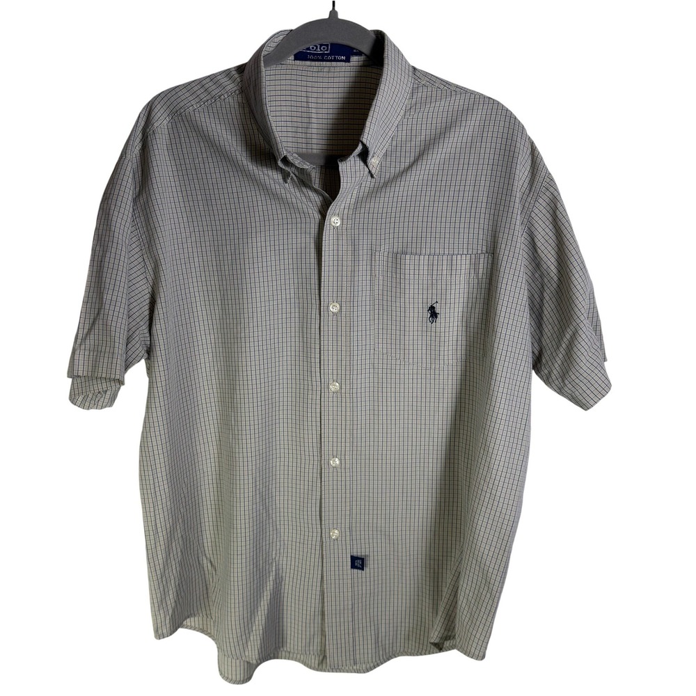 Vintage 90s Polo Ralph Lauren Plaid Short Sleeve Shirt - Boys 20 / Japan Release